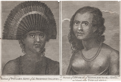 Portrait of Poulaho, King of the Friendly Islands Portrait of a Woman of Middleburgh or Eooa, and Island near Tongataboo 